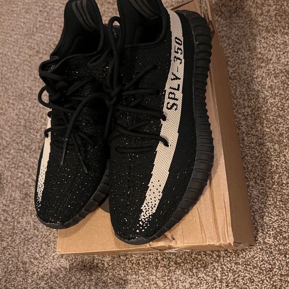 Black and White Yeezy 350
